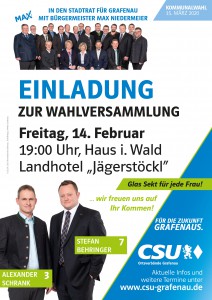 Plakate Wahlversammlungen