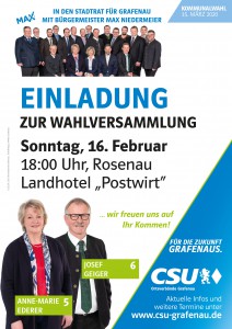 Plakate Wahlversammlungen