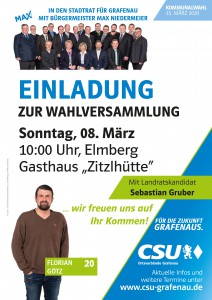 Plakate Wahlversammlungen