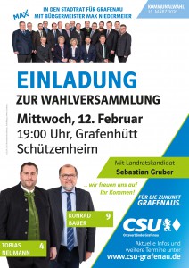 Plakate Wahlversammlungen